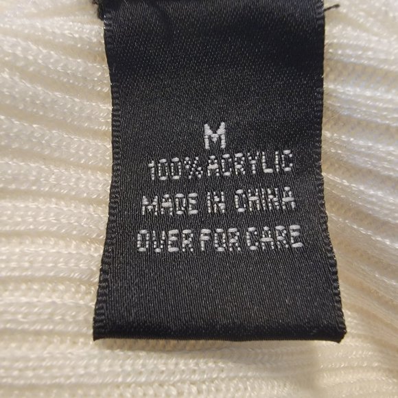 I.N. STUDIO V Neck Pullover sweater, M, Ivory - Picture 5 of 6